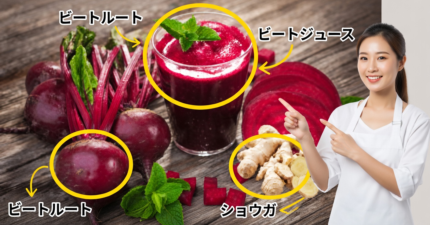ビーツとジンジャーのジュース：一杯で得られるエネルギーと健康