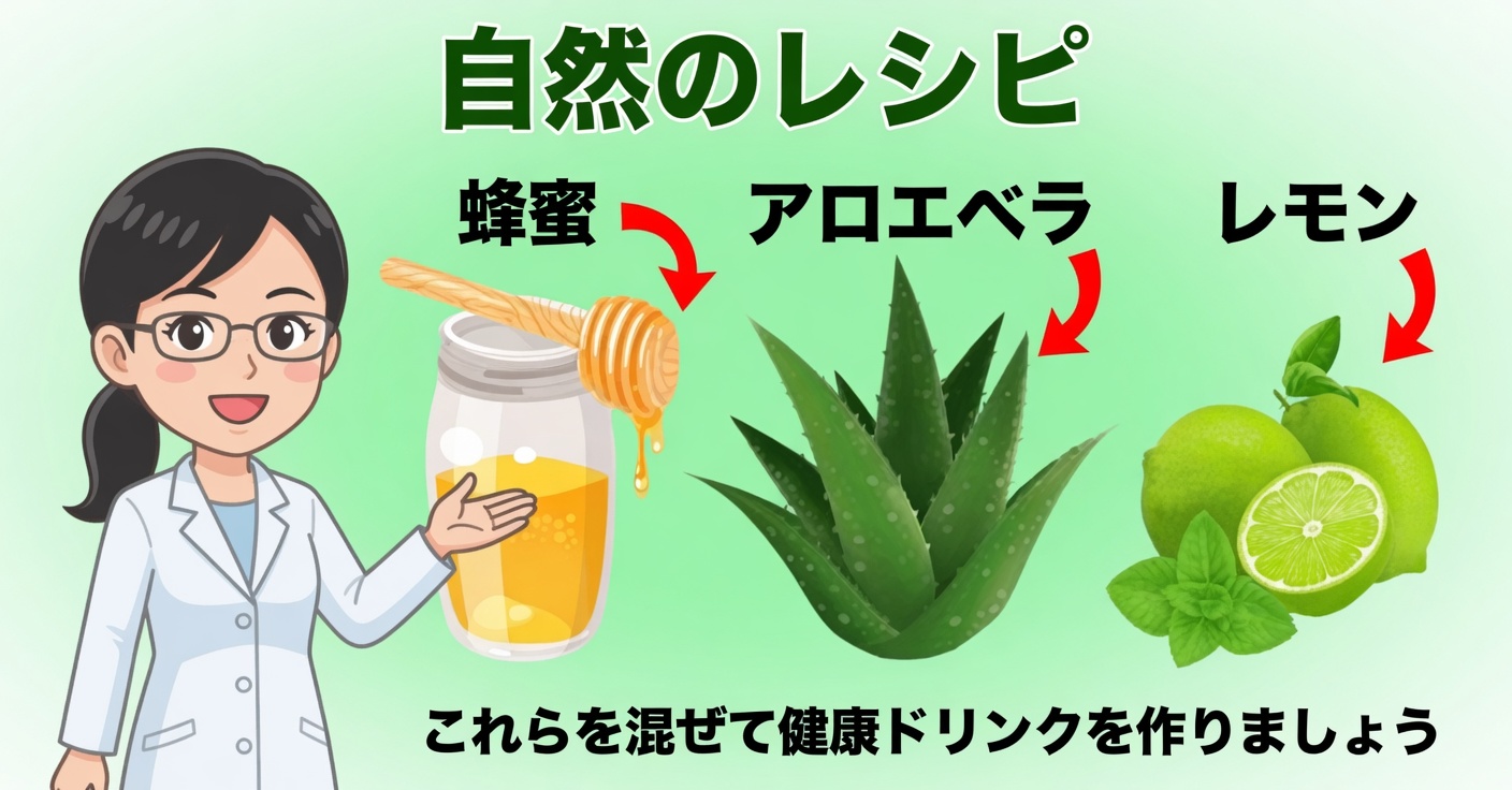 アロエベラ、はちみつ、レモン：浄化と癒やしの自然の奇跡
