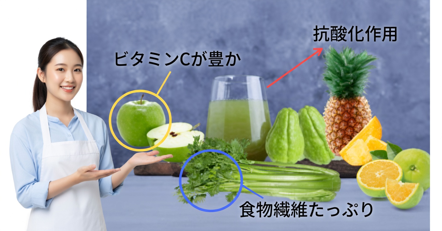 肝臓に良いハヤトウリとパイナップルのジュース