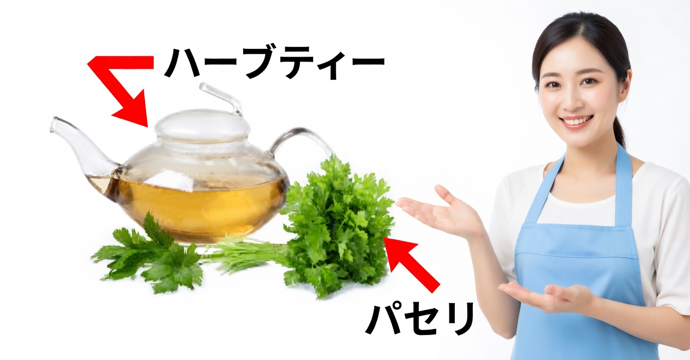 炎症を抑え、余分な水分を排出するパセリ茶