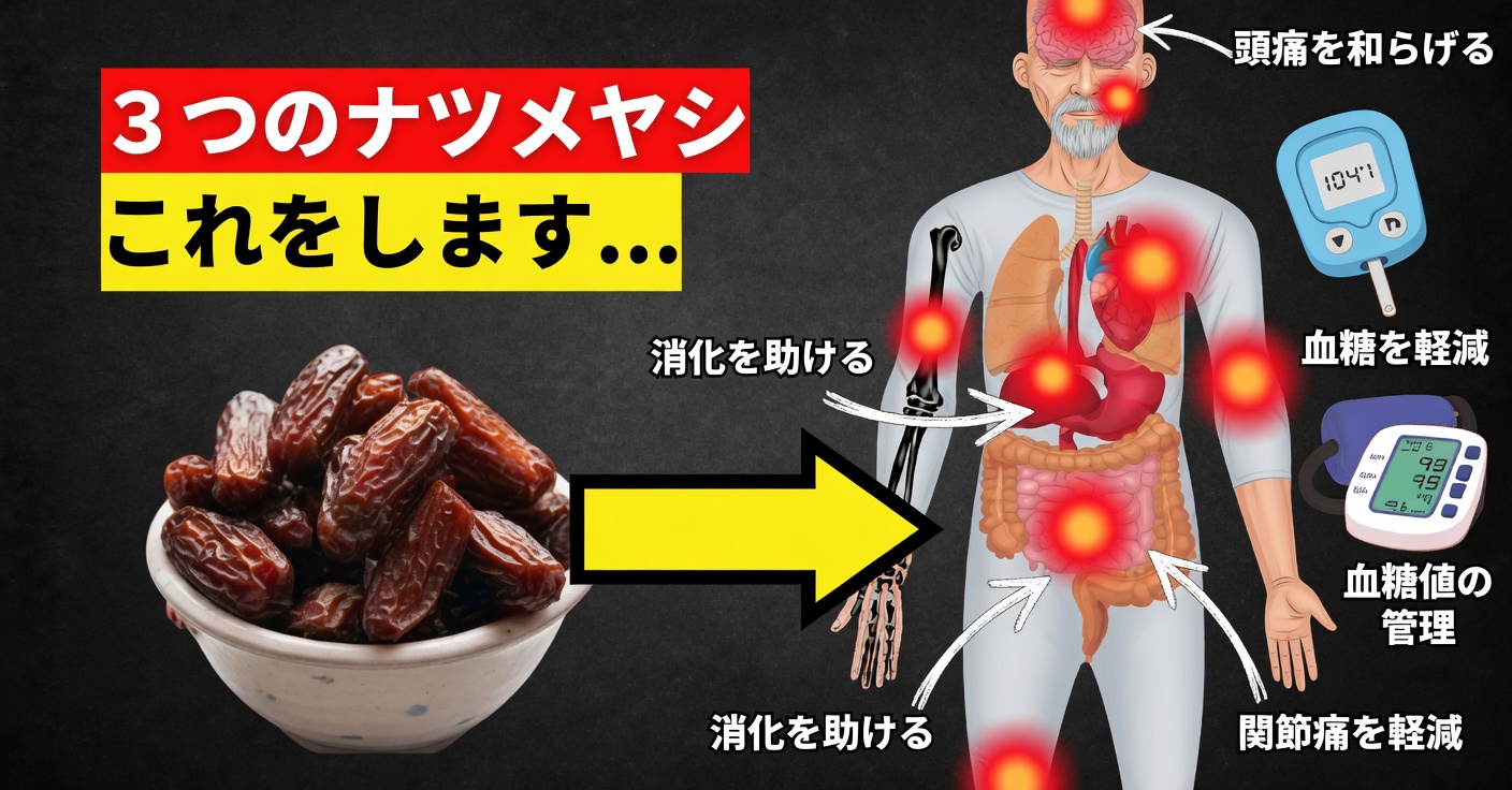 1日3粒のデーツ：健康への驚くべき効果