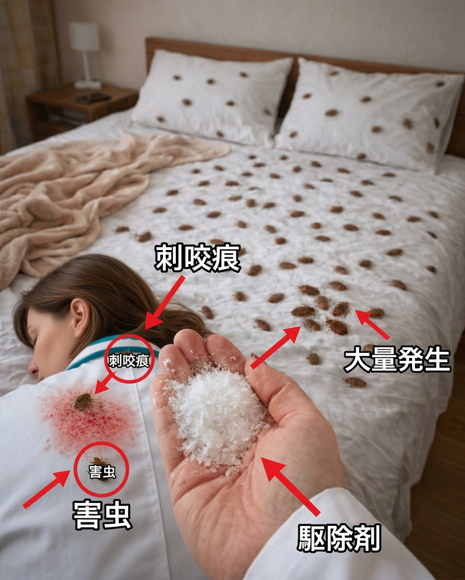 安らかに眠った夜の後、目が覚めたらかゆい刺し跡だらけになっていたことはありませんか？