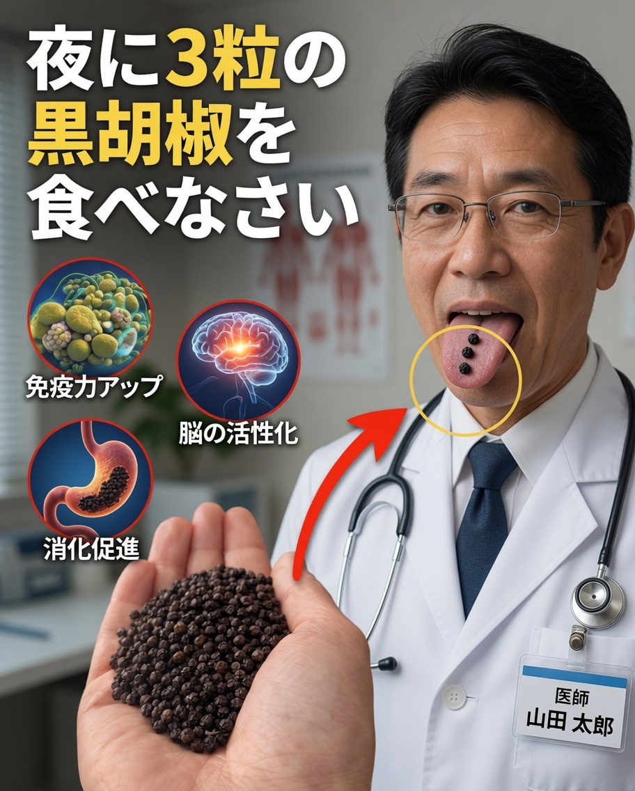 寝る前に黒コショウの粒を3粒噛むと何が起こるのか、考えたことはありますか？