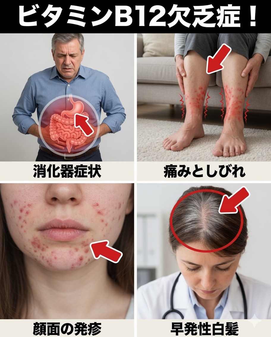 体がビタミンB12をもっと必要としていることを示す奇妙なサイン8つ――これらの警告を無視しないで