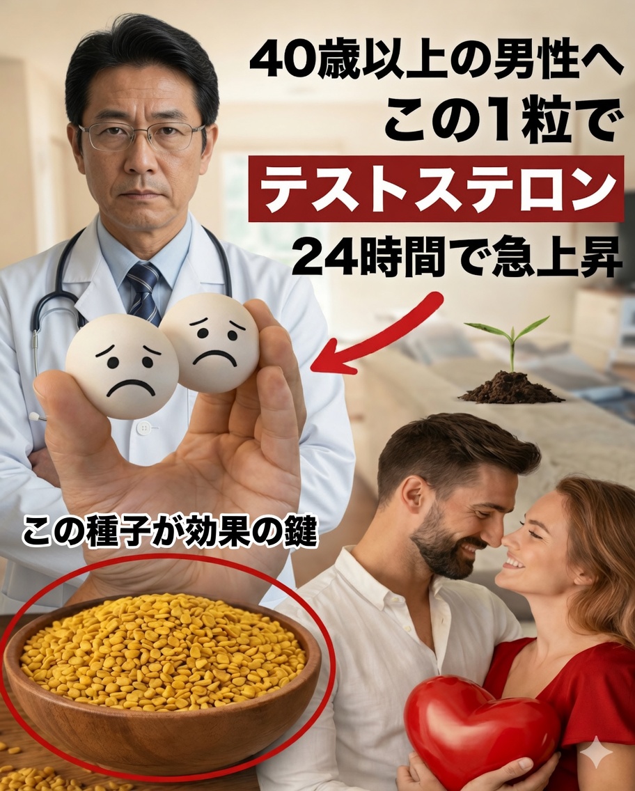 40歳以上の男性へ：この強力な種子がテストステロン値と活力の維持をサポートする可能性があります
