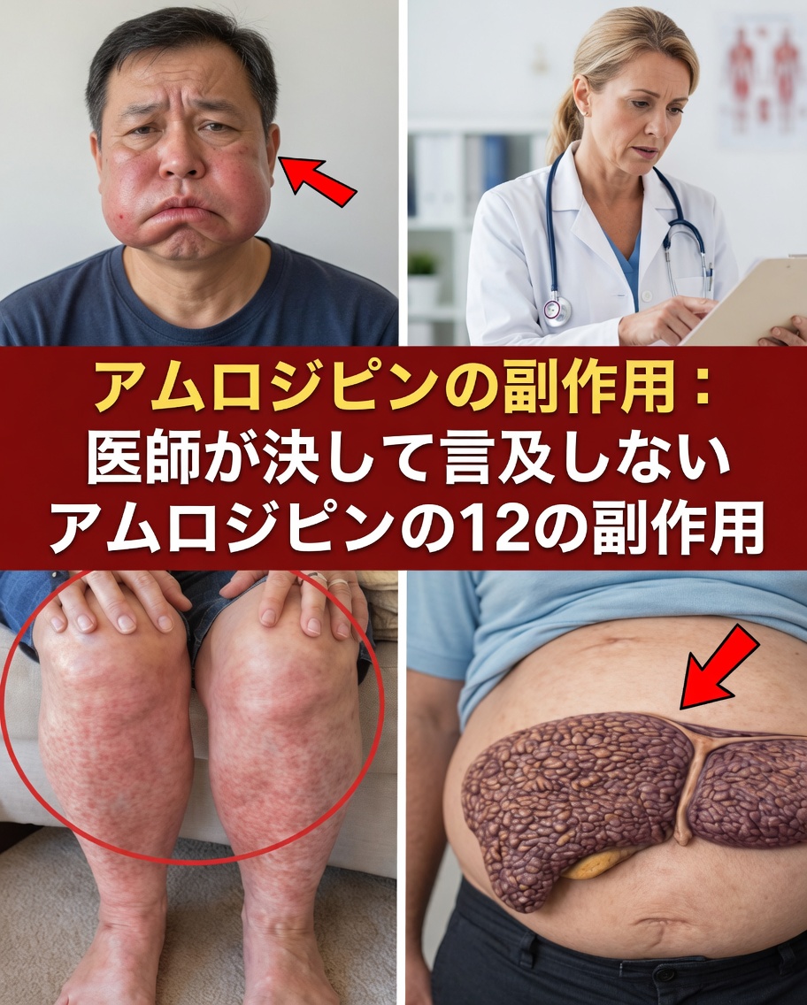 アムロジピンの副作用トップ12（医師がほとんど教えてくれないこと）