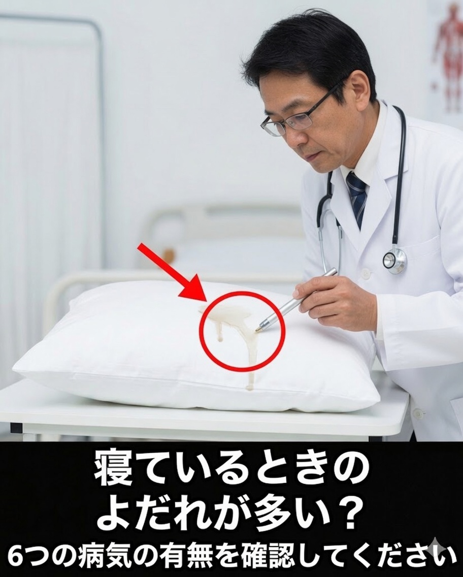 枕が濡れて目覚める？夜にヨダレが出るのは隠れた8つの問題のサインかも