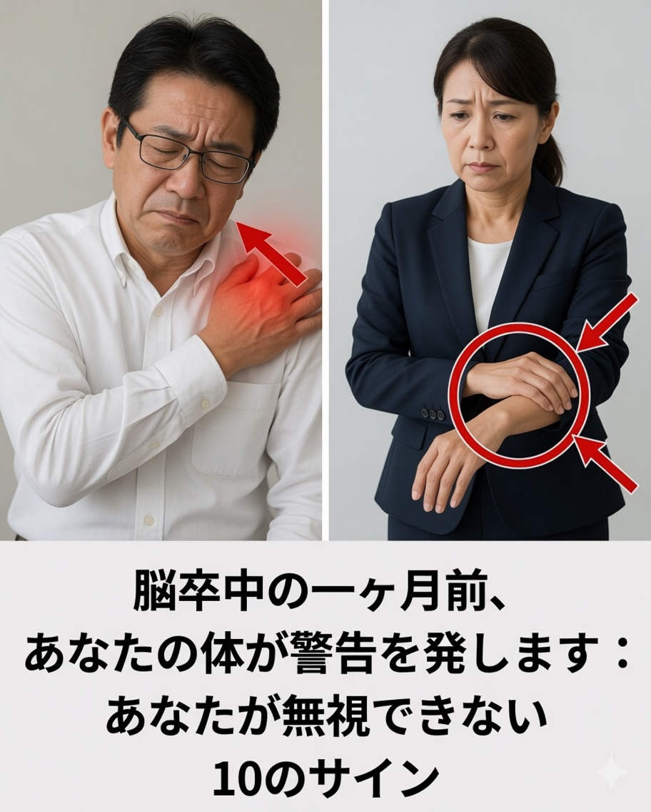 脳卒中の1か月前に体が発するサイン：見逃してはいけない10の警告