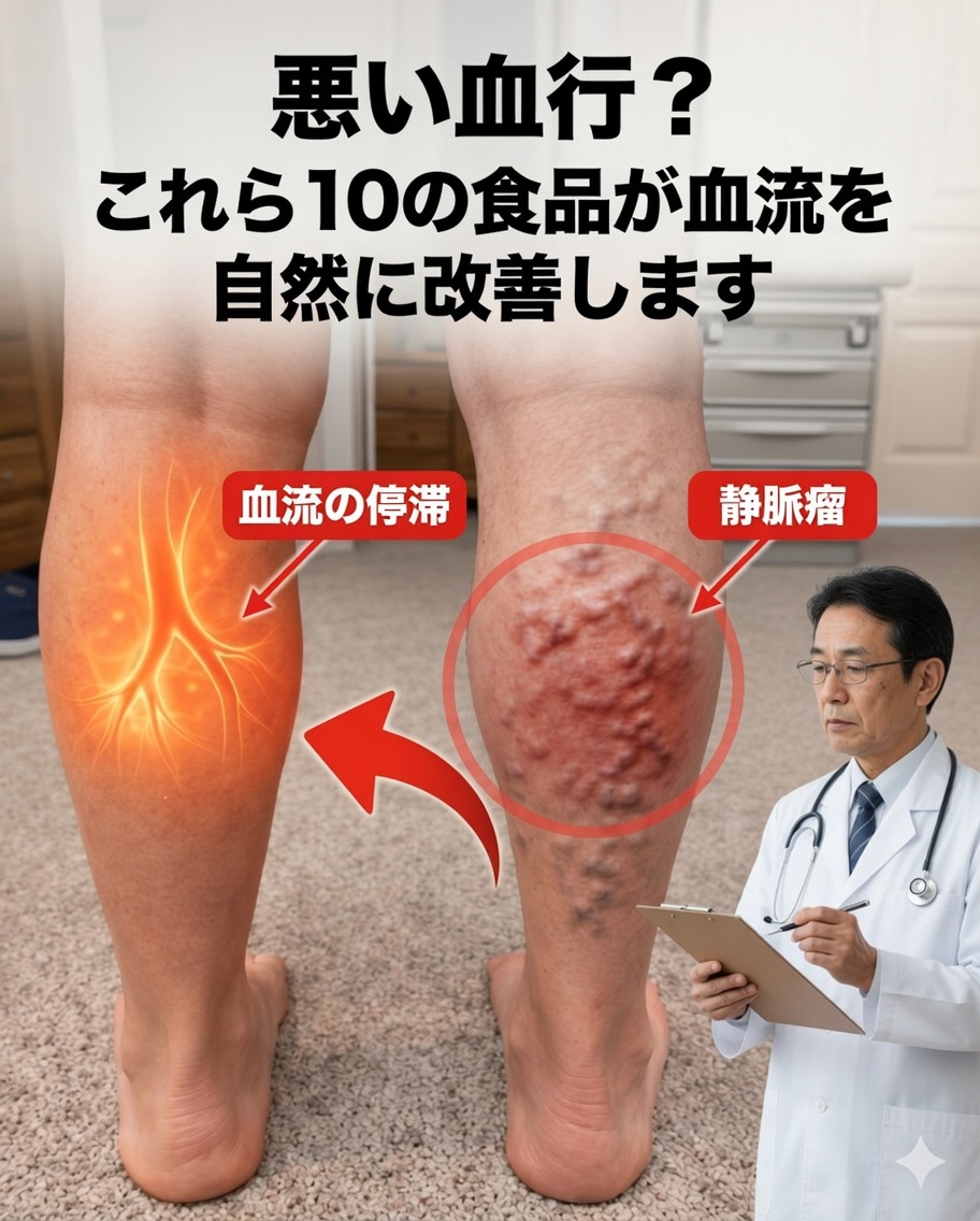 脚や足の血行不良？血流を自然に改善できる10の食品