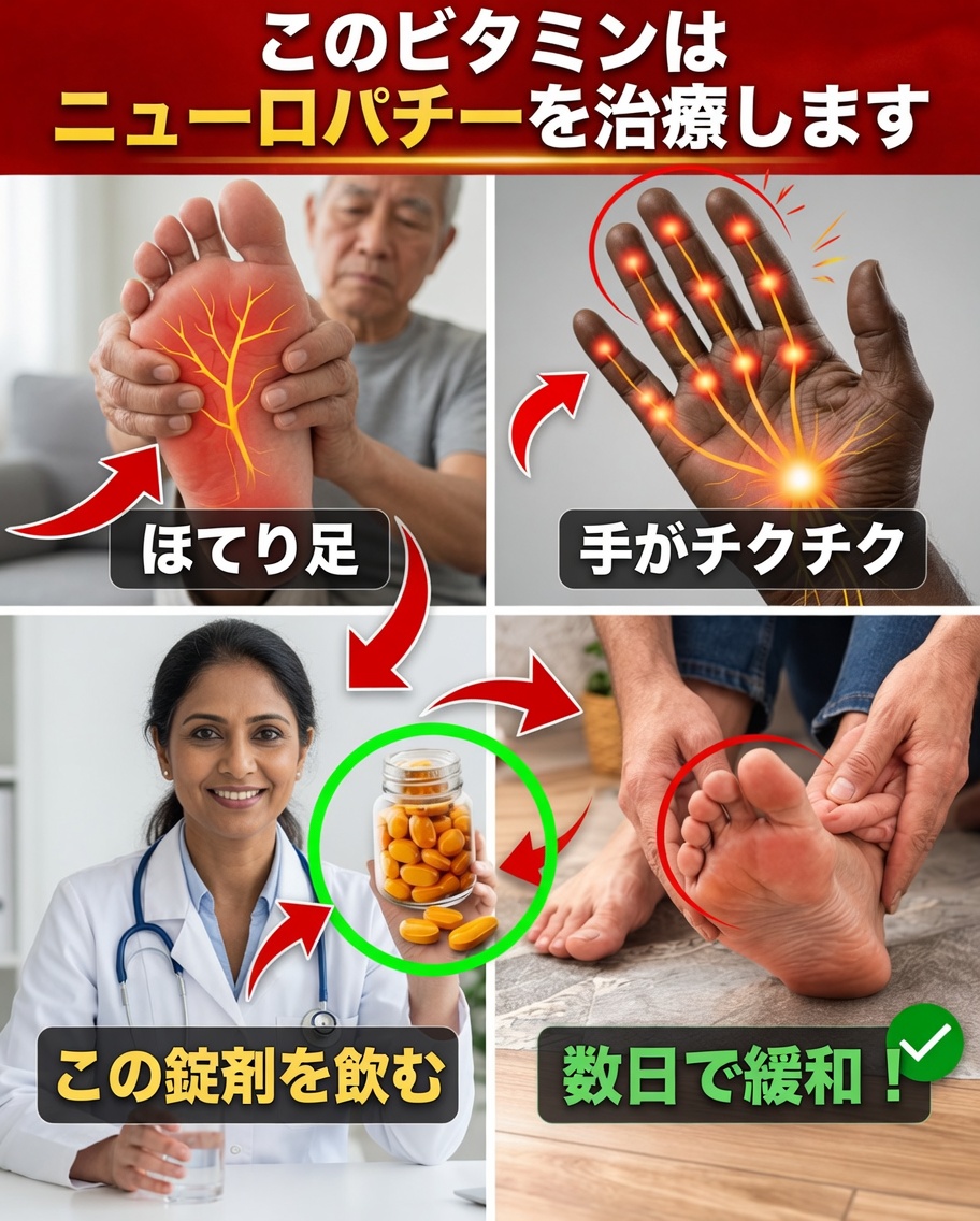 神経の健康をサポートし、手足の不快感を和らげるためのNo.1ビタミン
