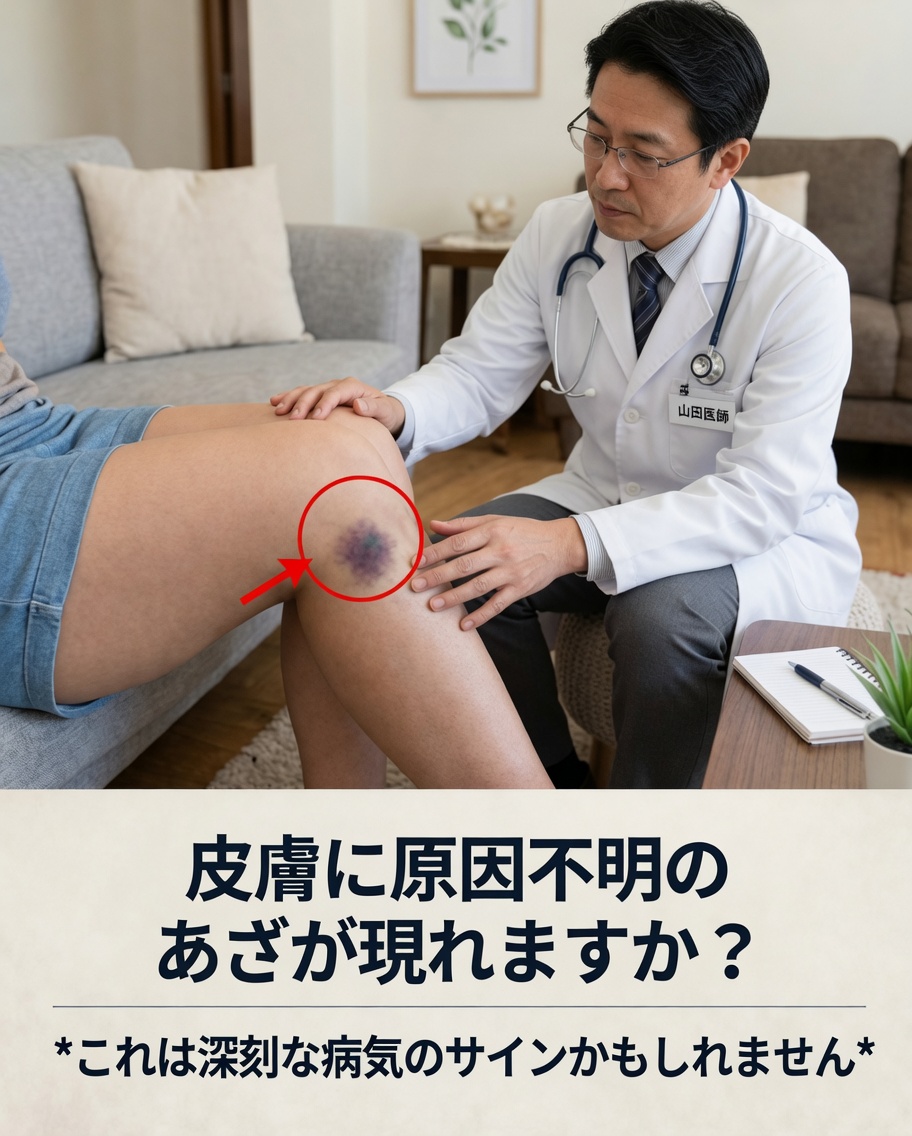 皮膚の紫斑を見逃してはいけない理由：原因、サイン、受診のタイミング