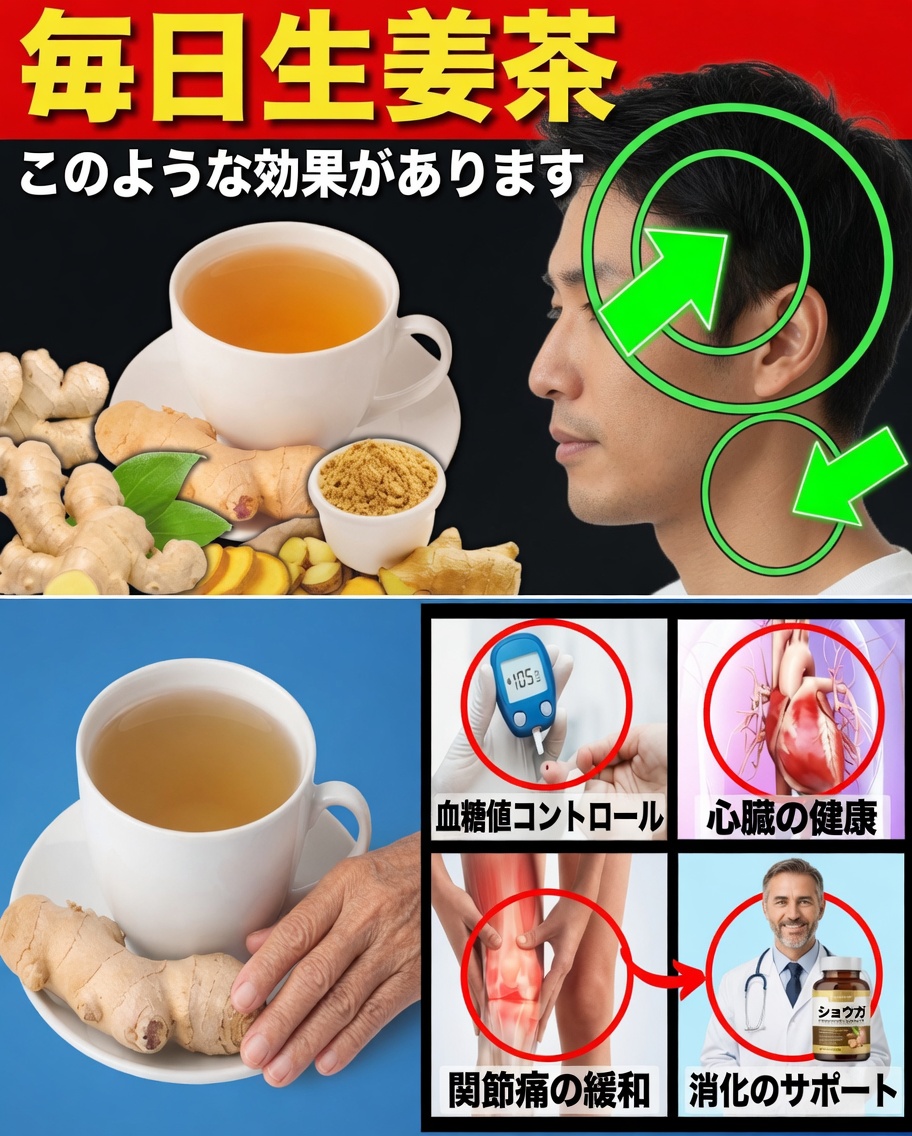 50歳以降に毎日ジンジャーティーを飲むべき強力な理由10選（正しい飲み方も解説）