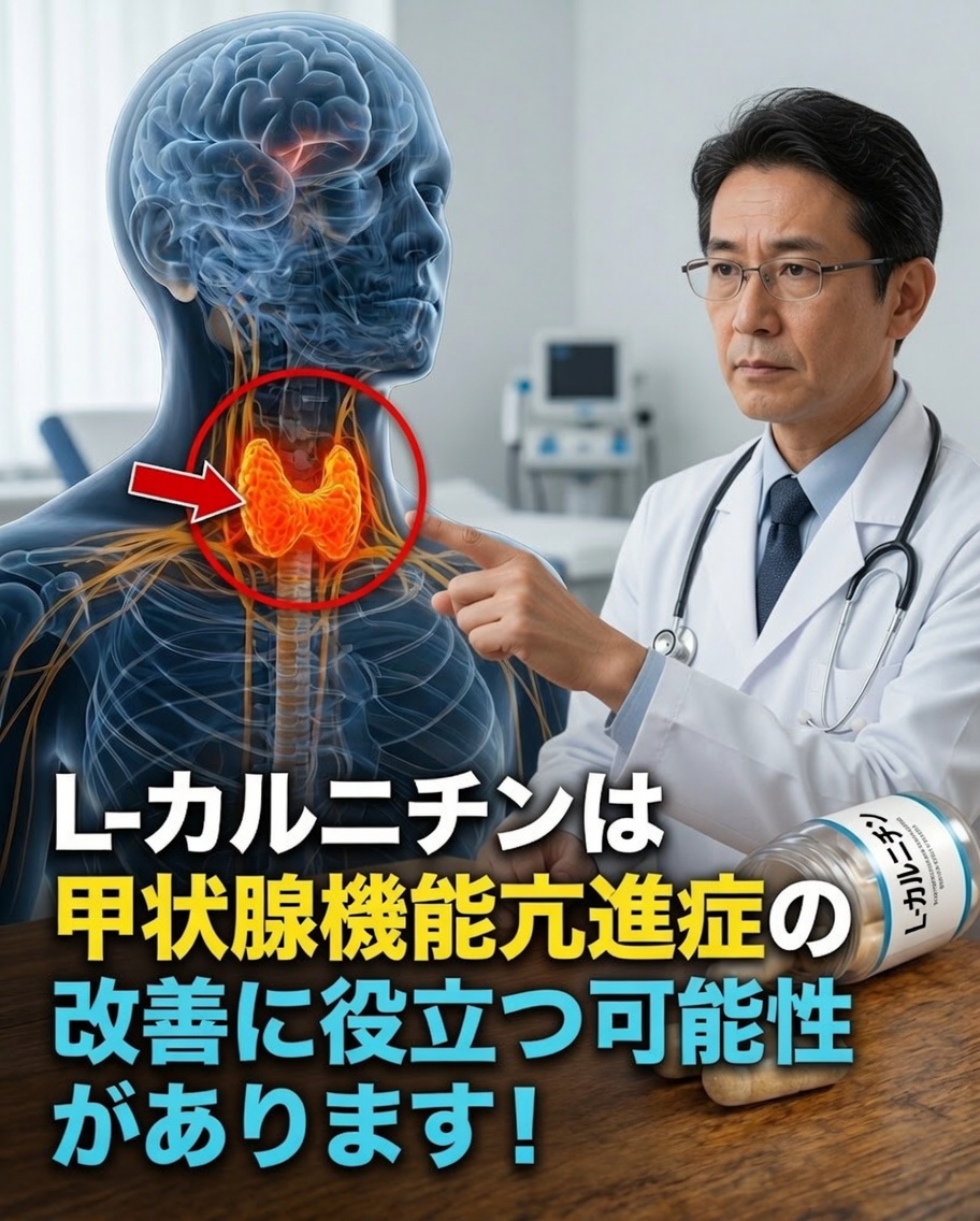 L-カルニチンは甲状腺機能亢進時によくある不快症状の緩和に役立つ？