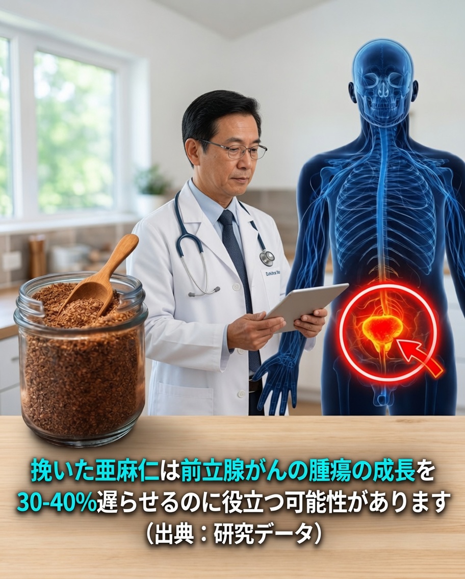 毎日の簡単な習慣として粉砕した亜麻仁を取り入れることで前立腺の健康をサポートできる？新たな研究が興味深い知見をもたらす