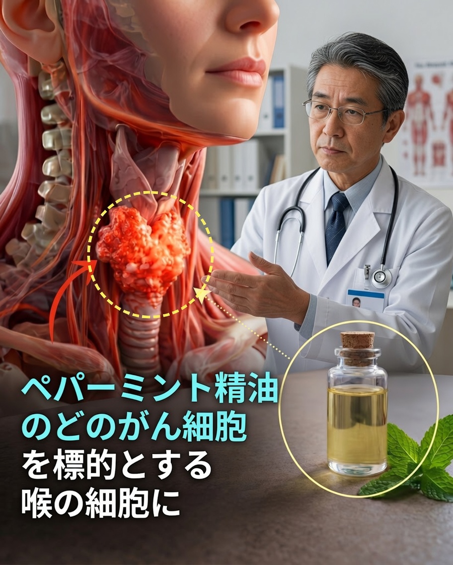 2025年の新しい実験室研究が、ペパーミント精油が培養下の喉頭がん細胞に与える影響を明らかにする