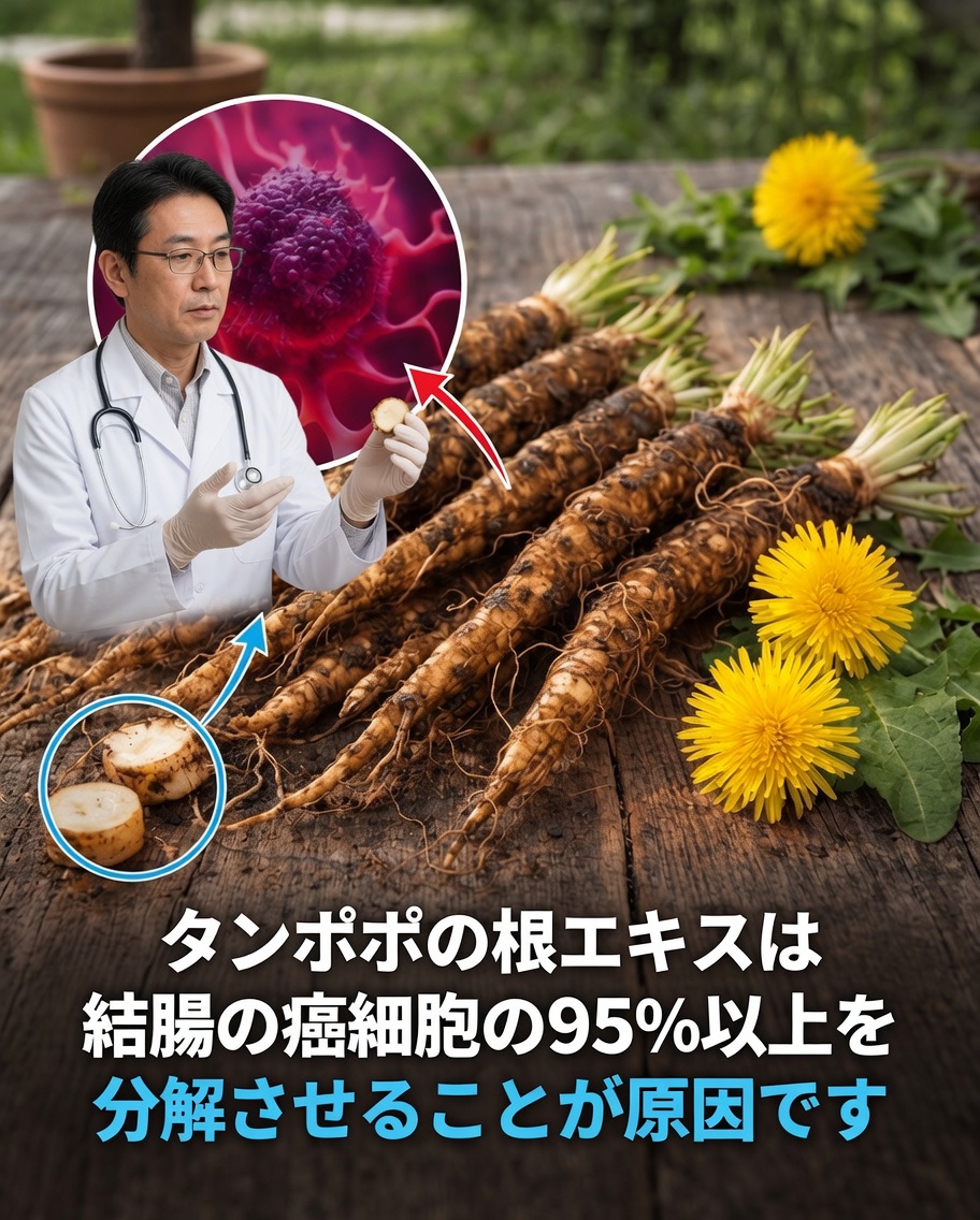 タンポポの根：2016年の研究が明らかにした、研究モデルにおける大腸がん細胞への影響