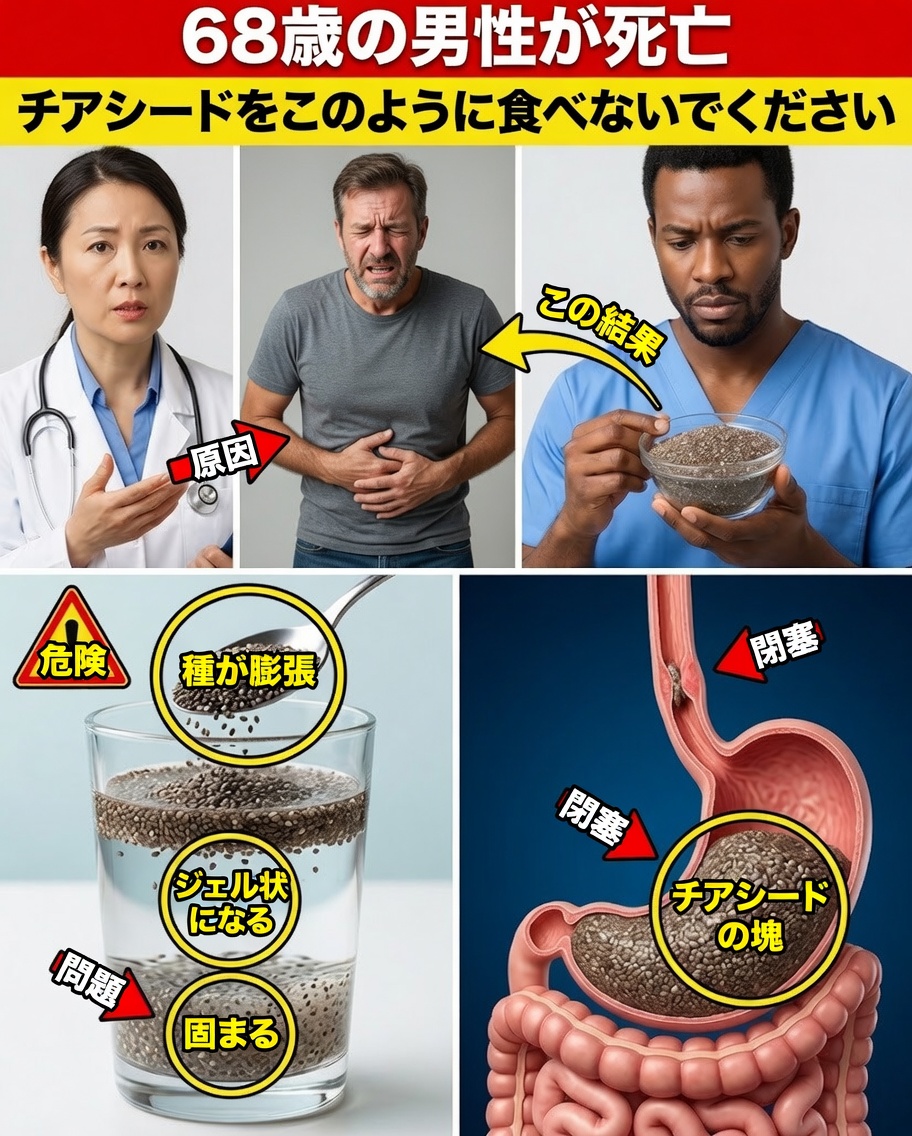 シニアの皆さん、チアシードの間違った食べ方はやめて！健康を害しかねない隠れたミス