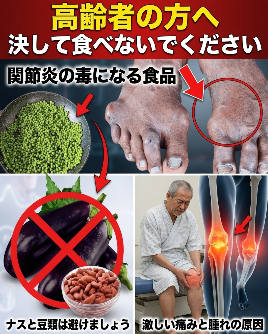 高齢者は要注意：関節炎の痛みを悪化させているかもしれない日常の食品10選