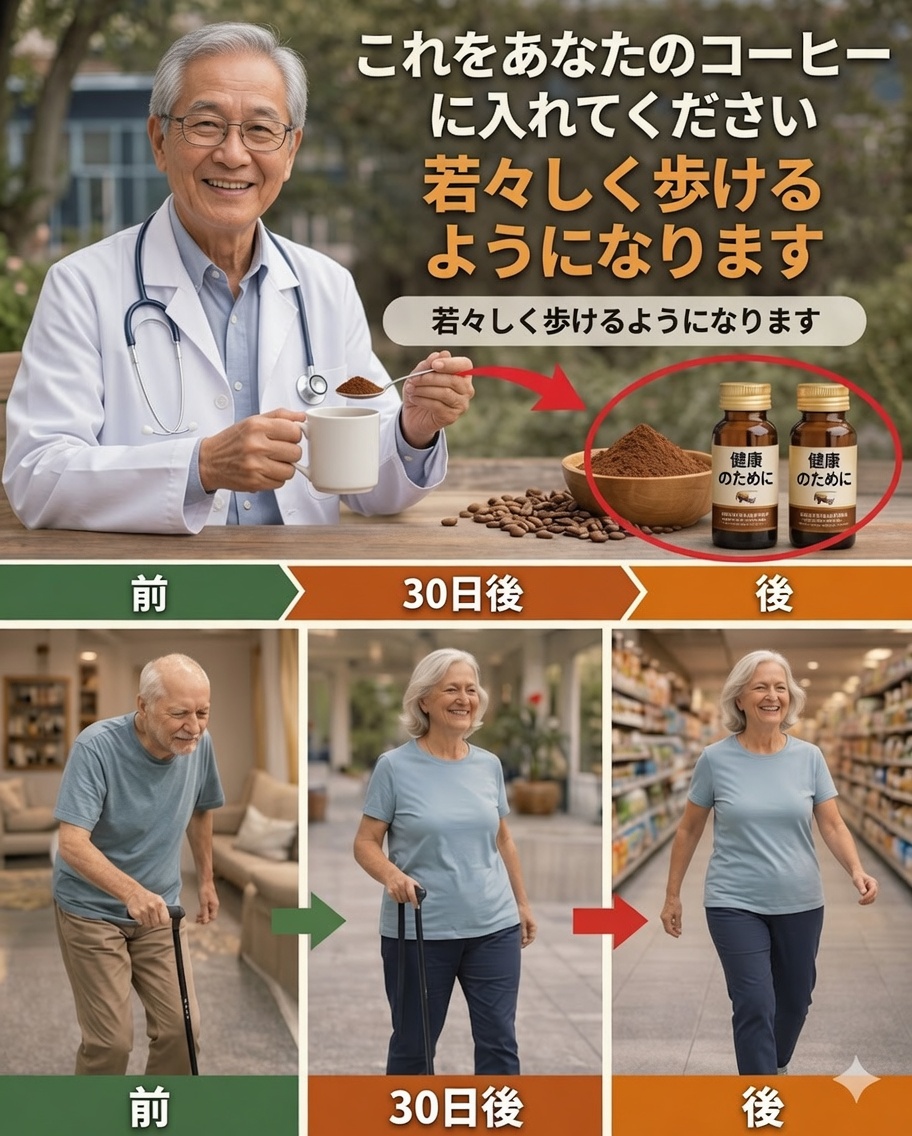 60歳以上？この3つのお茶を飲んで、筋力を取り戻し、再び安心して歩けるように
