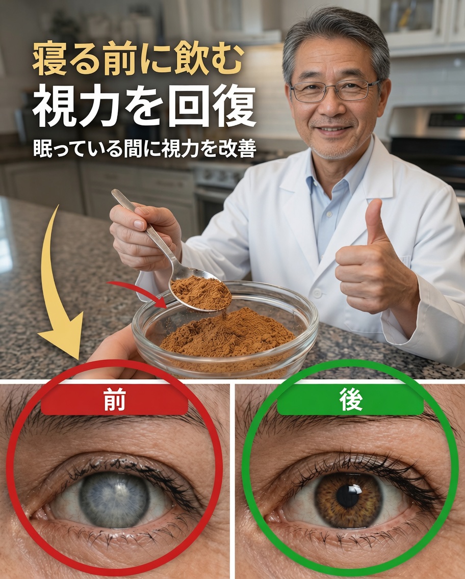 60歳以上の大人が自然に視力をサポートするために試している「スプーン1杯」の夜習慣を発見