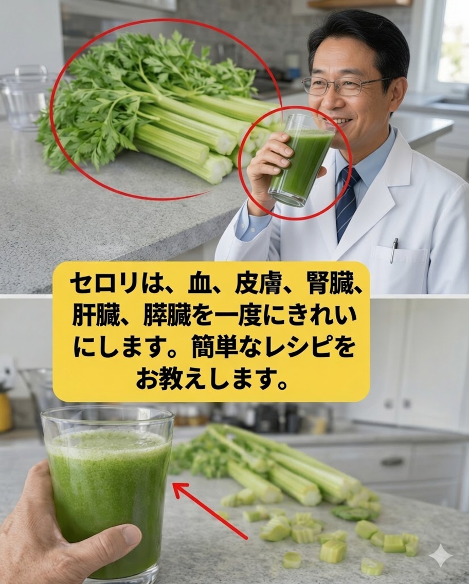 セロリジュース：このシンプルなグリーンドリンクは、体の自然なデトックスプロセスをサポートできるのか？