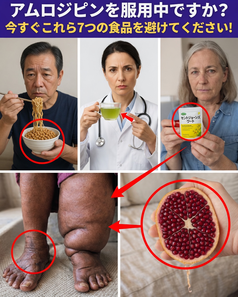 アムロジピンの副作用を知らないうちに悪化させる可能性のある7つの食品（そして早く楽になるための賢い置き換え）