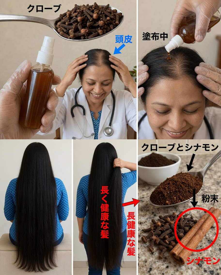 クローブで髪の成長促進：クローブウォーターの力で、より長く、より豊かで太い髪へ