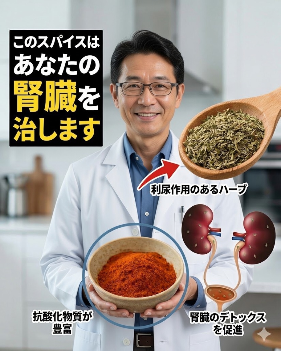 腎臓をケアし、毒素を排出し、自然にエネルギーを回復するのに役立つ毎日の3つのスパイス
