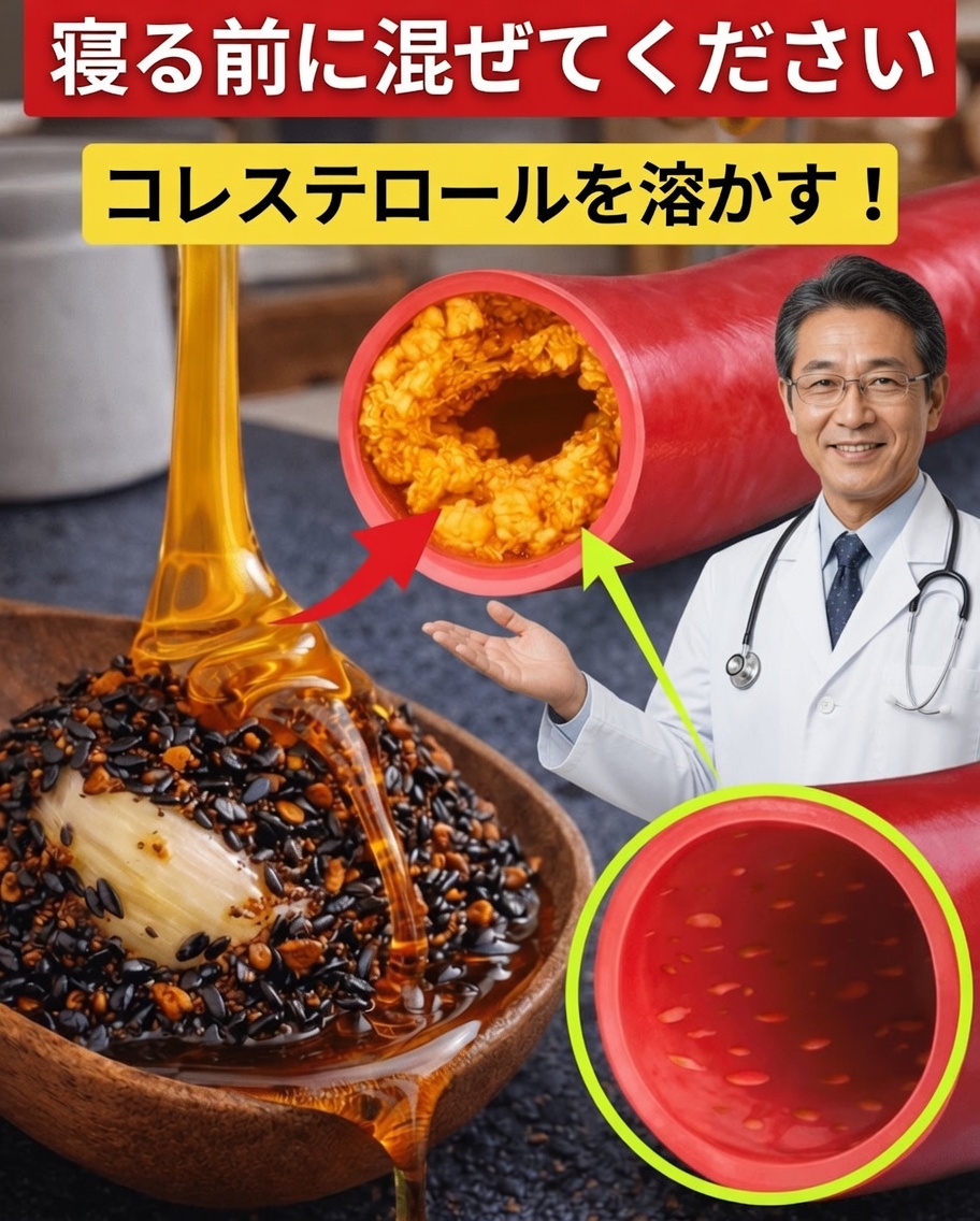 寝る前にこの3つの材料を混ぜてみてください — 朝にはあなたの動脈が感謝するかもしれません