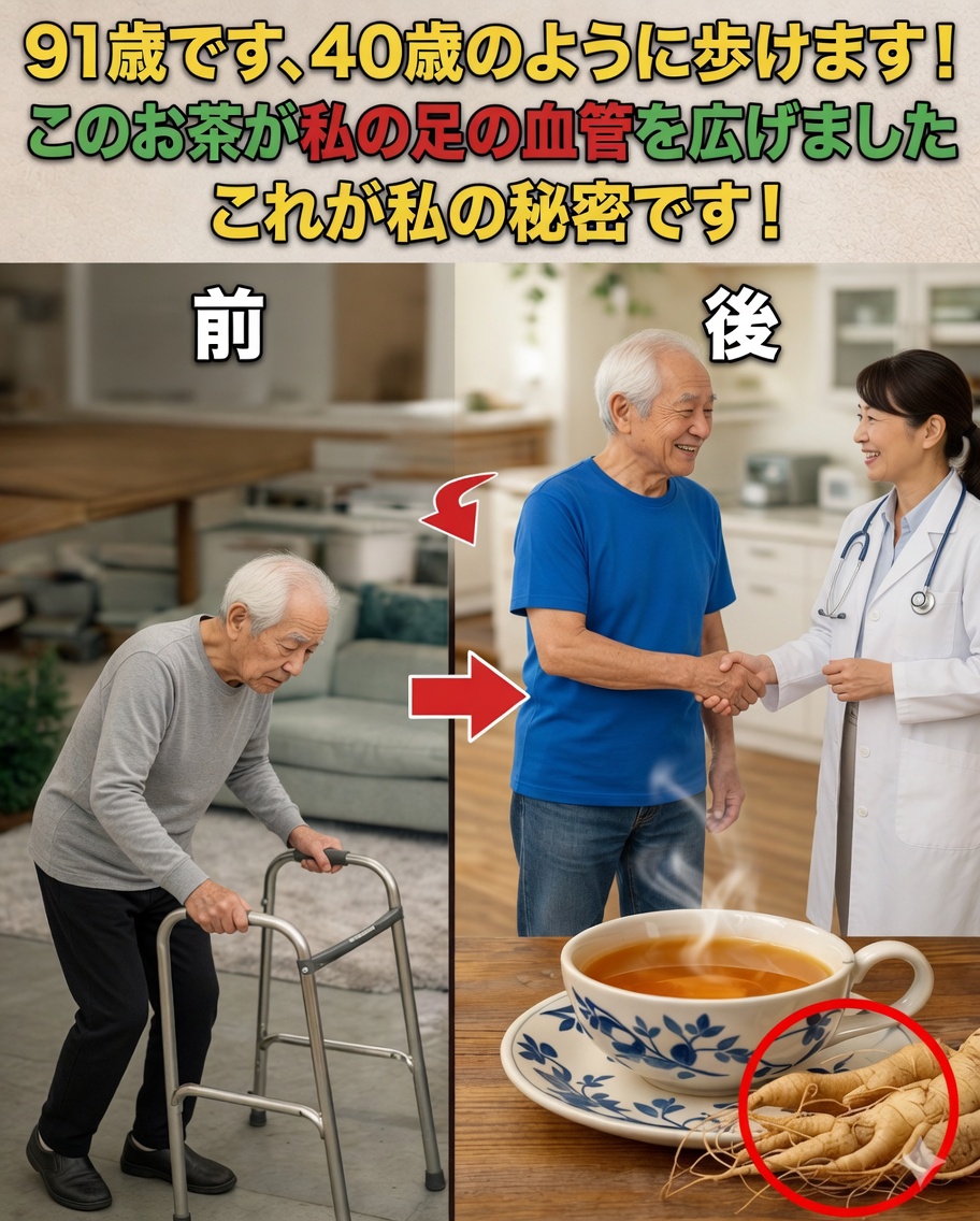 60歳以上？筋肉を再建して力強く歩けるようになるために、この3つのお茶を飲もう