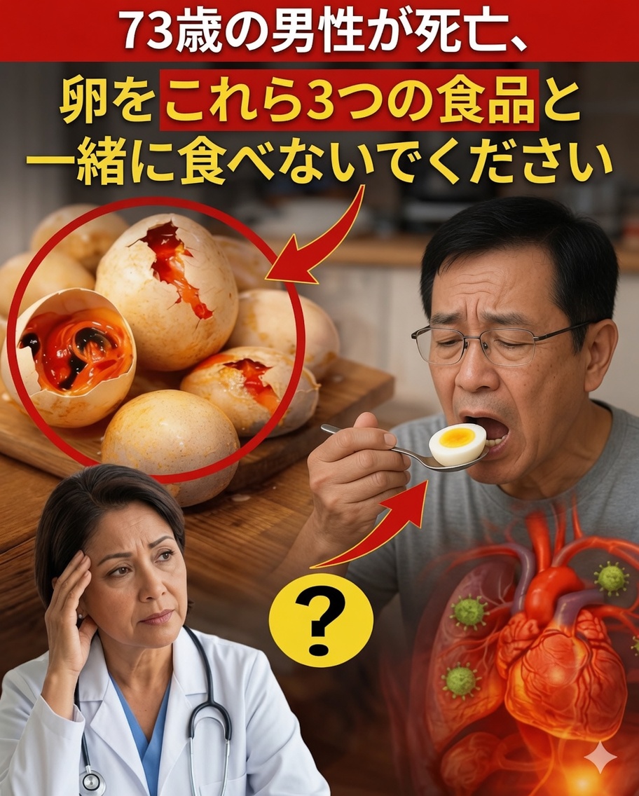 高齢者への警告：卵と絶対に組み合わせてはいけない一般的な食品3つ