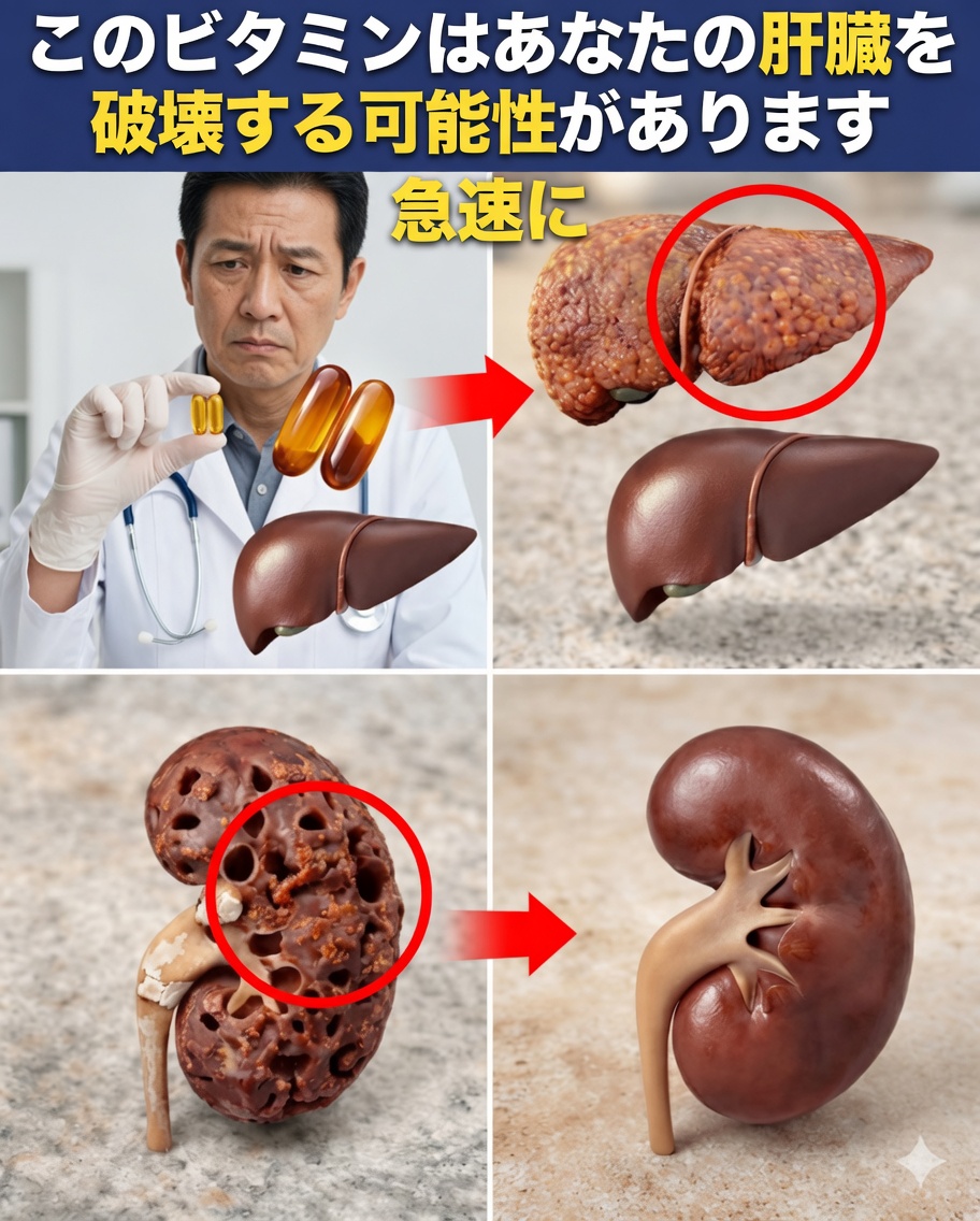 衝撃の真実：あなたの毎日のビタミンが静かに臓器を傷つけているかもしれない