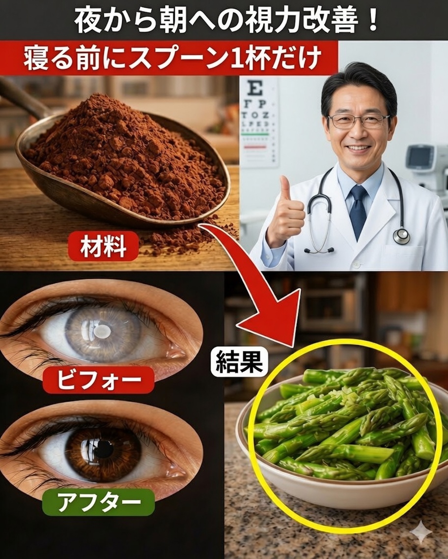 日本最古の医師が明かす：寝る前にこれを食べて、睡眠中に目の健康を自然にサポートする