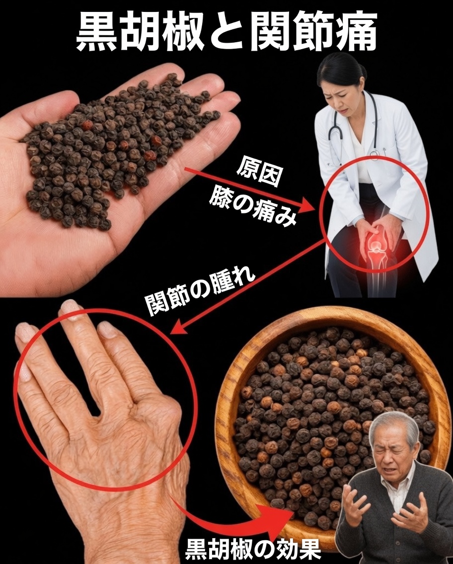 ニンニク＆黒コショウ：脚の痛み、関節炎、血行不良を和らげるシンプルな自然療法