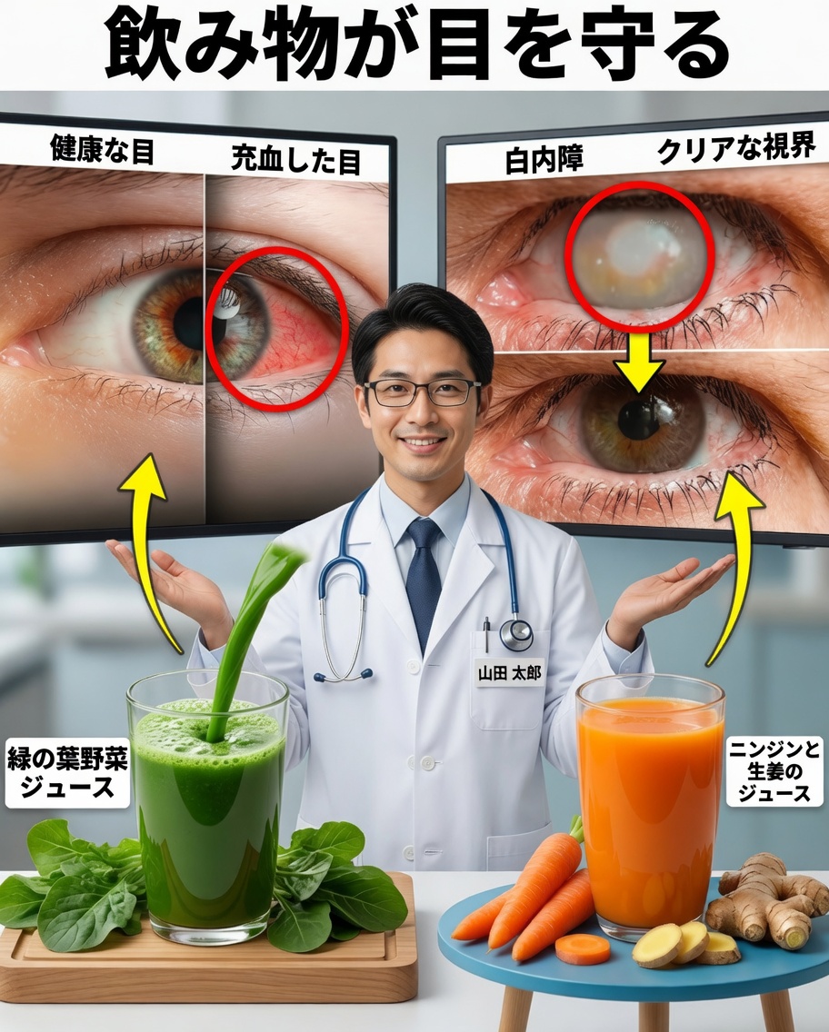 目を守り、視力を自然に改善する8つの奇跡のドリンク