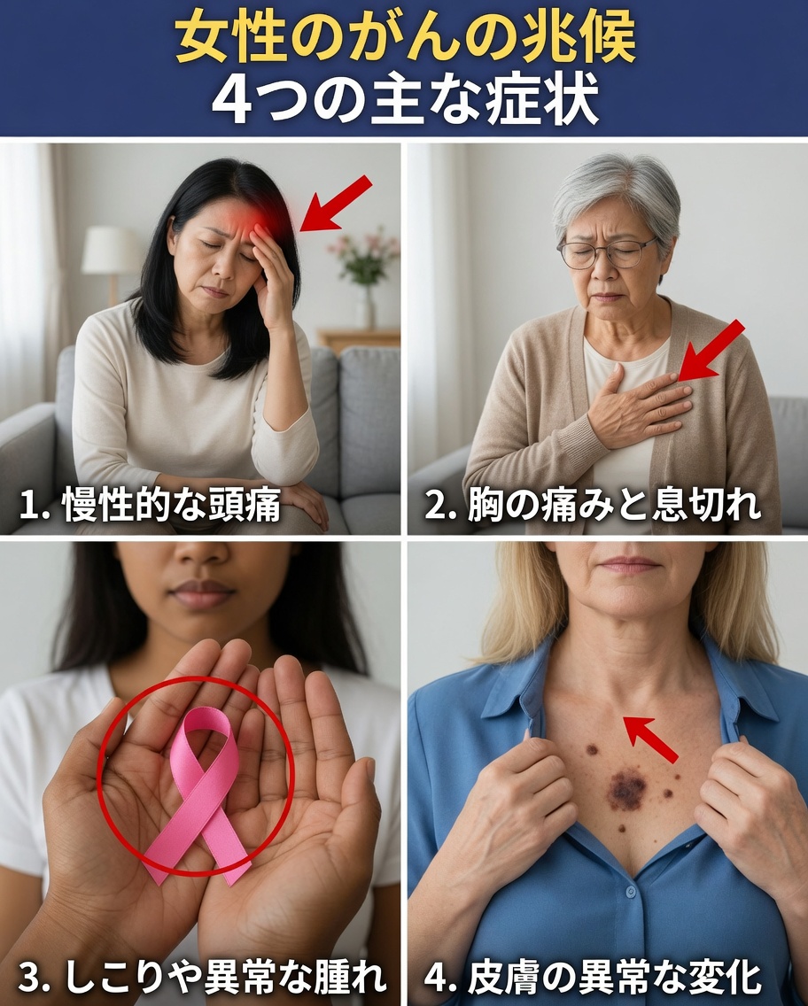 多くの女性が見過ごしがちな癌の警告サイン14選 ― 手遅れになる前に