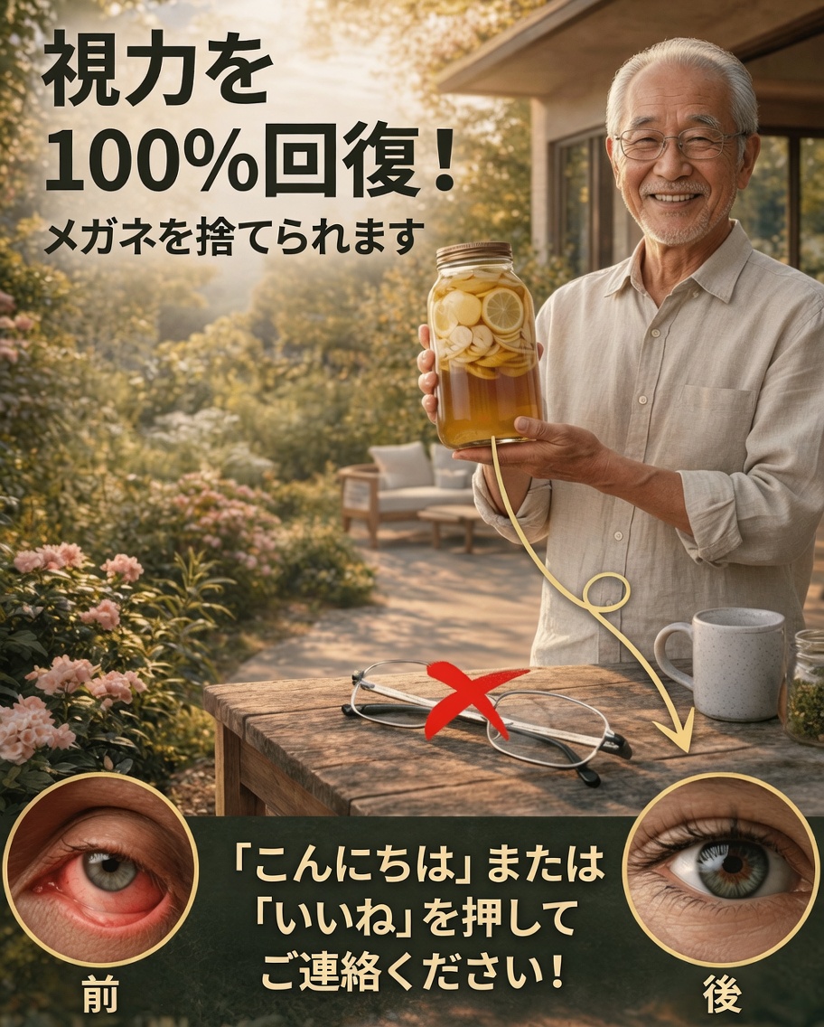 目の健康を自然にサポートするシンプルな自家製ドリンク：レモン、はちみつ、にんにくのレシピ