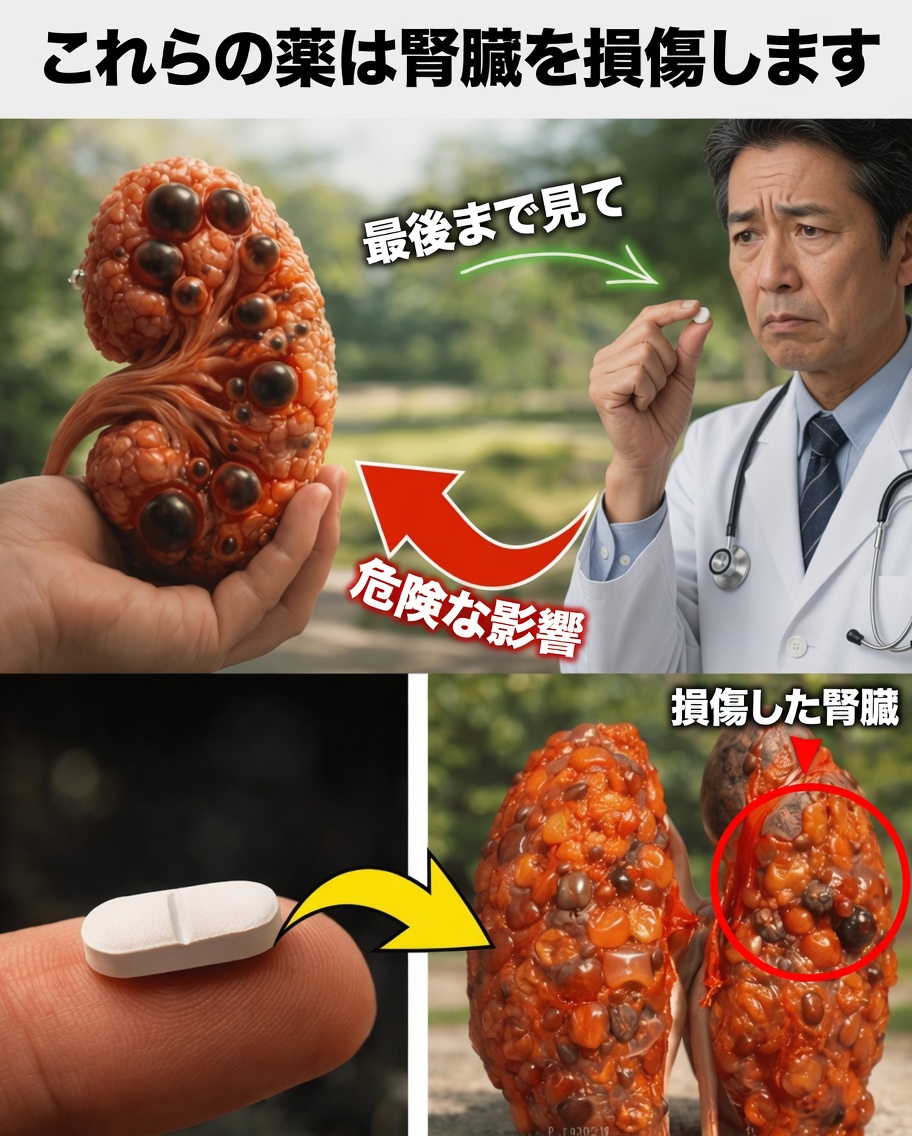 長期的に腎臓に影響を与える可能性のある一般的な薬10種類を服用していますか？