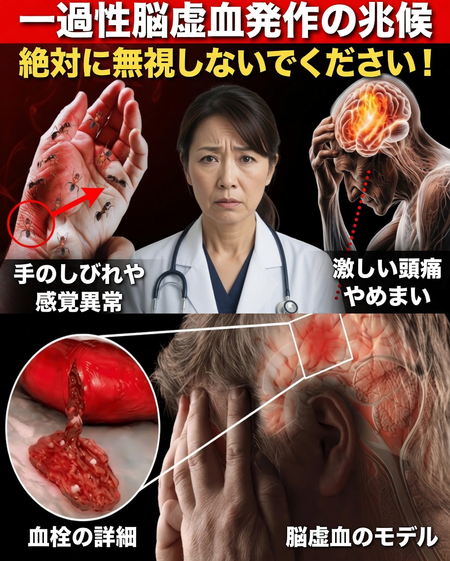 高齢者の一過性脳虚血発作（ミニ脳卒中）の警告サイン8つ：決して見過ごしてはいけない