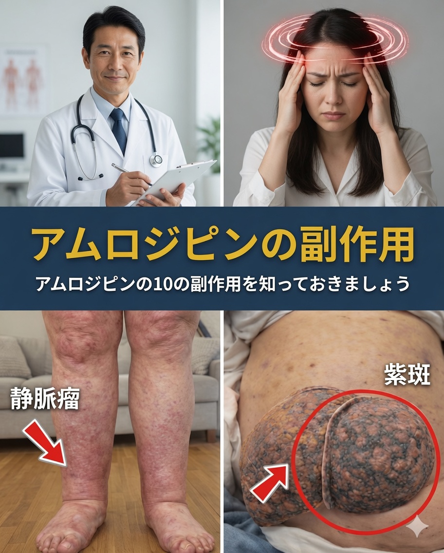 アムロジピンの最も一般的な12の副作用と、なぜ多くの人に起こるのか