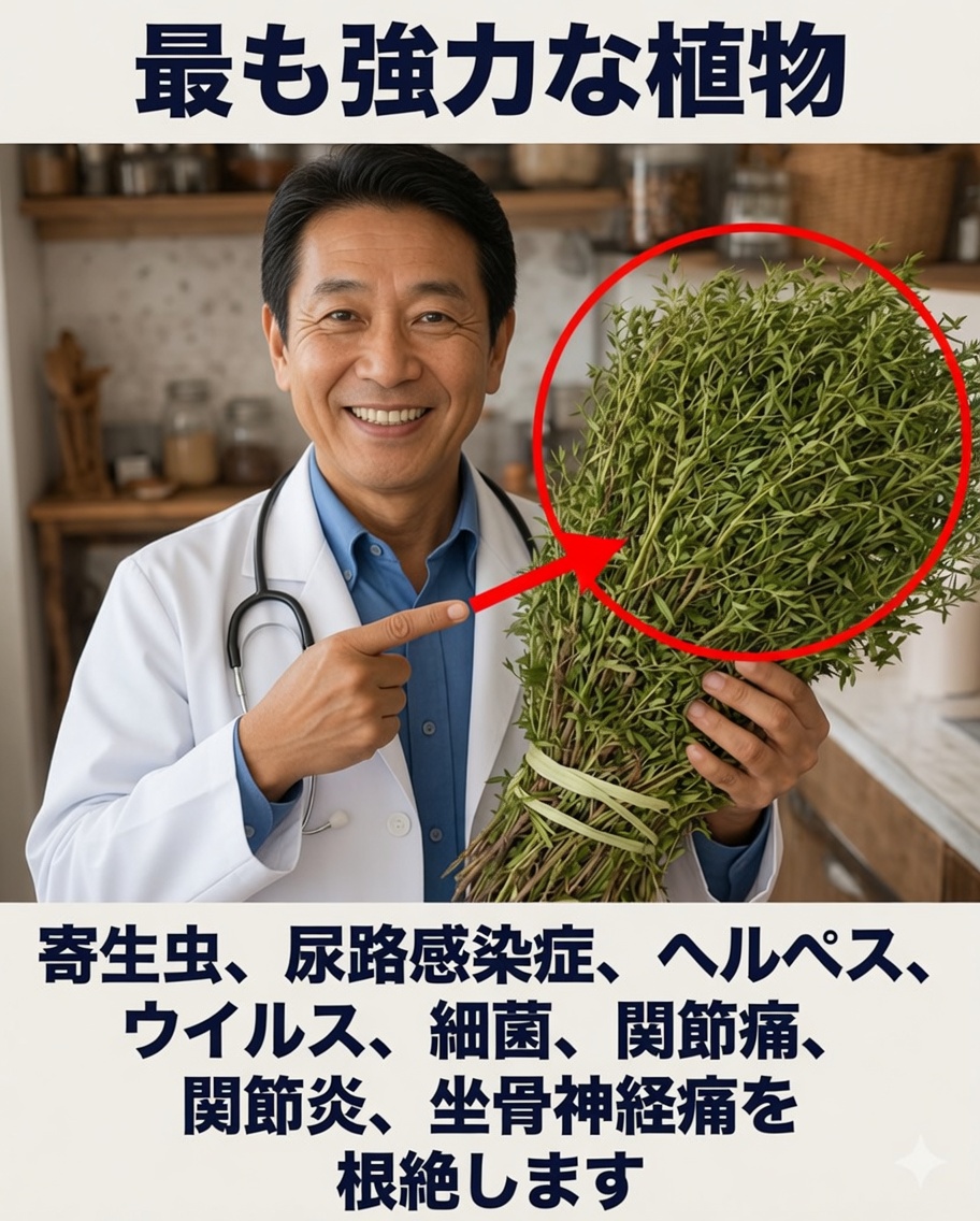 野生タイム：寄生虫・感染症・関節痛に対する自然の味方