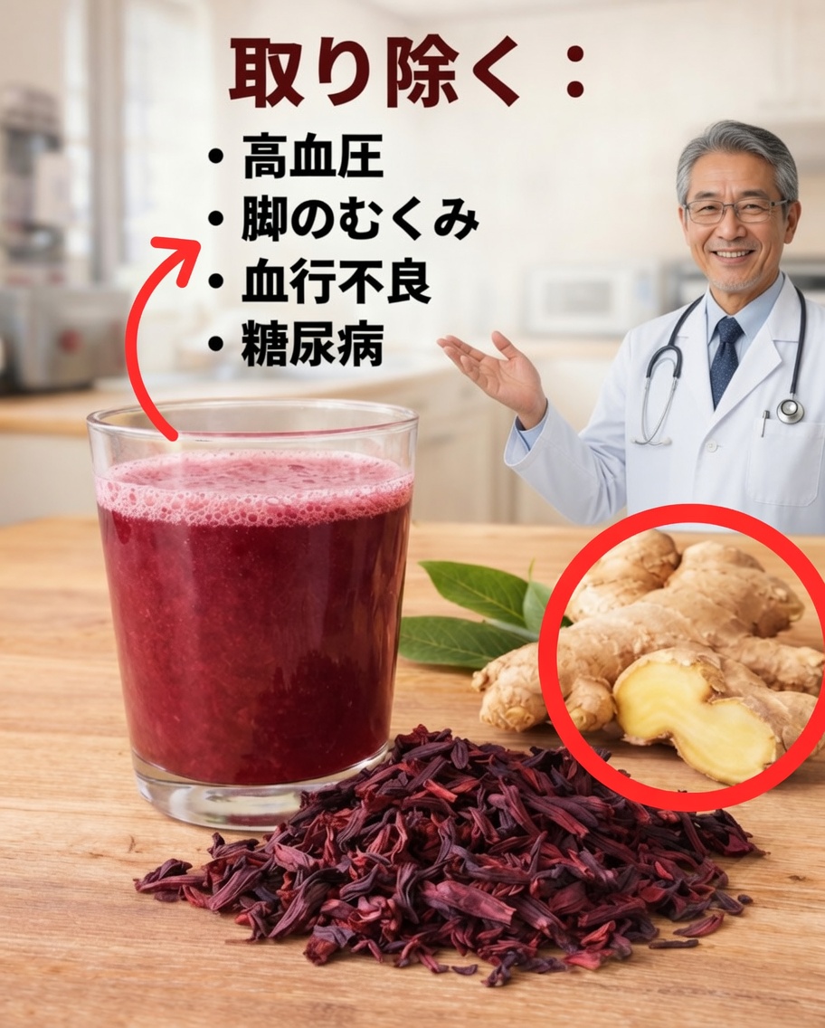 ショウガ、月桂樹、ハイビスカス：毎日の健康のための爽やかなハーブ飲料