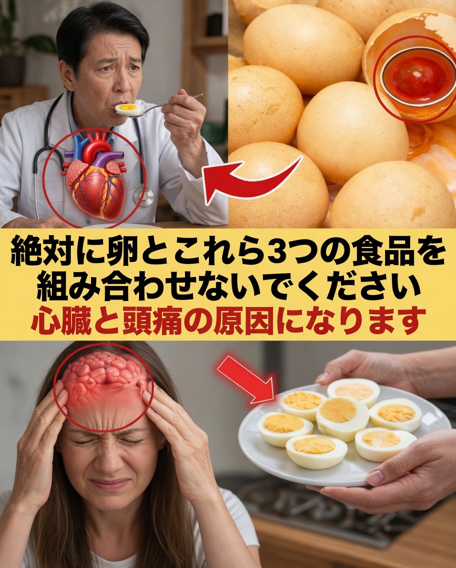 高齢者：卵をこの3つの食品と一緒に食べないでください――60歳を過ぎたら知っておくべき驚きの影響