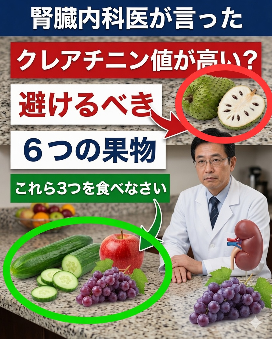 クレアチニンが高い？腎臓に負担をかける可能性のある果物6選と、安心して楽しめる負担の少ない選択肢3つ