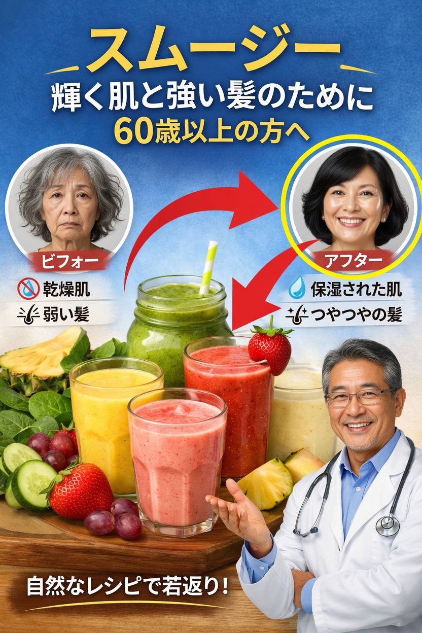 60歳以降に肌と髪を強くするための毎日の簡単スムージーレシピ7選