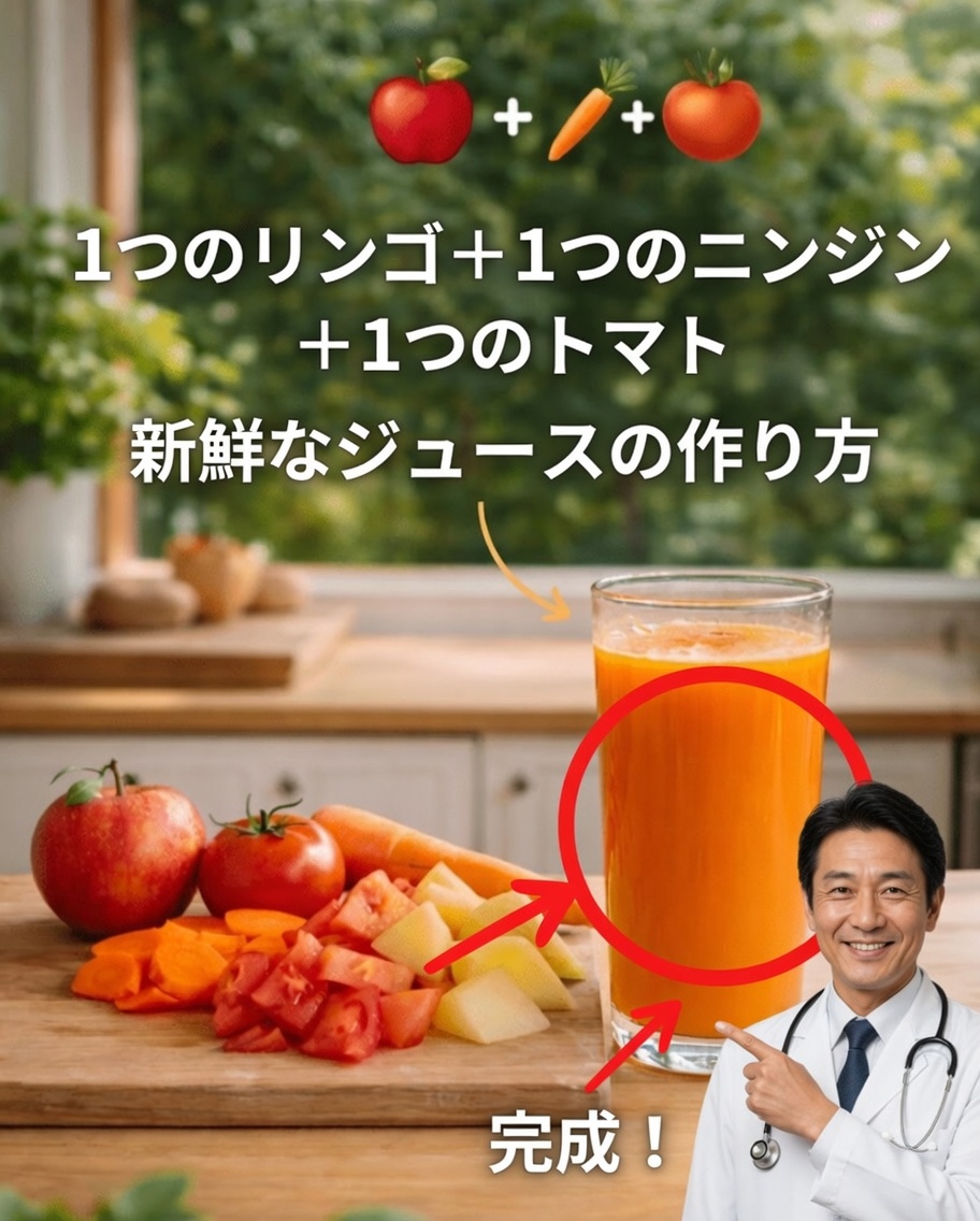 毎朝トマト・にんじん・りんごジュースを飲むべき12の理由