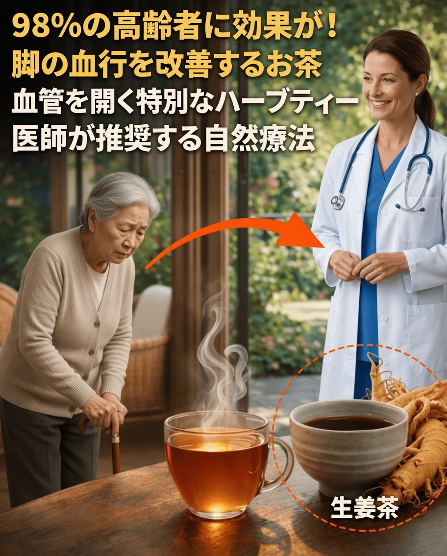 60歳以上？脚の血行改善、筋肉の回復、歩行の快適さに役立つシンプルなお茶3選