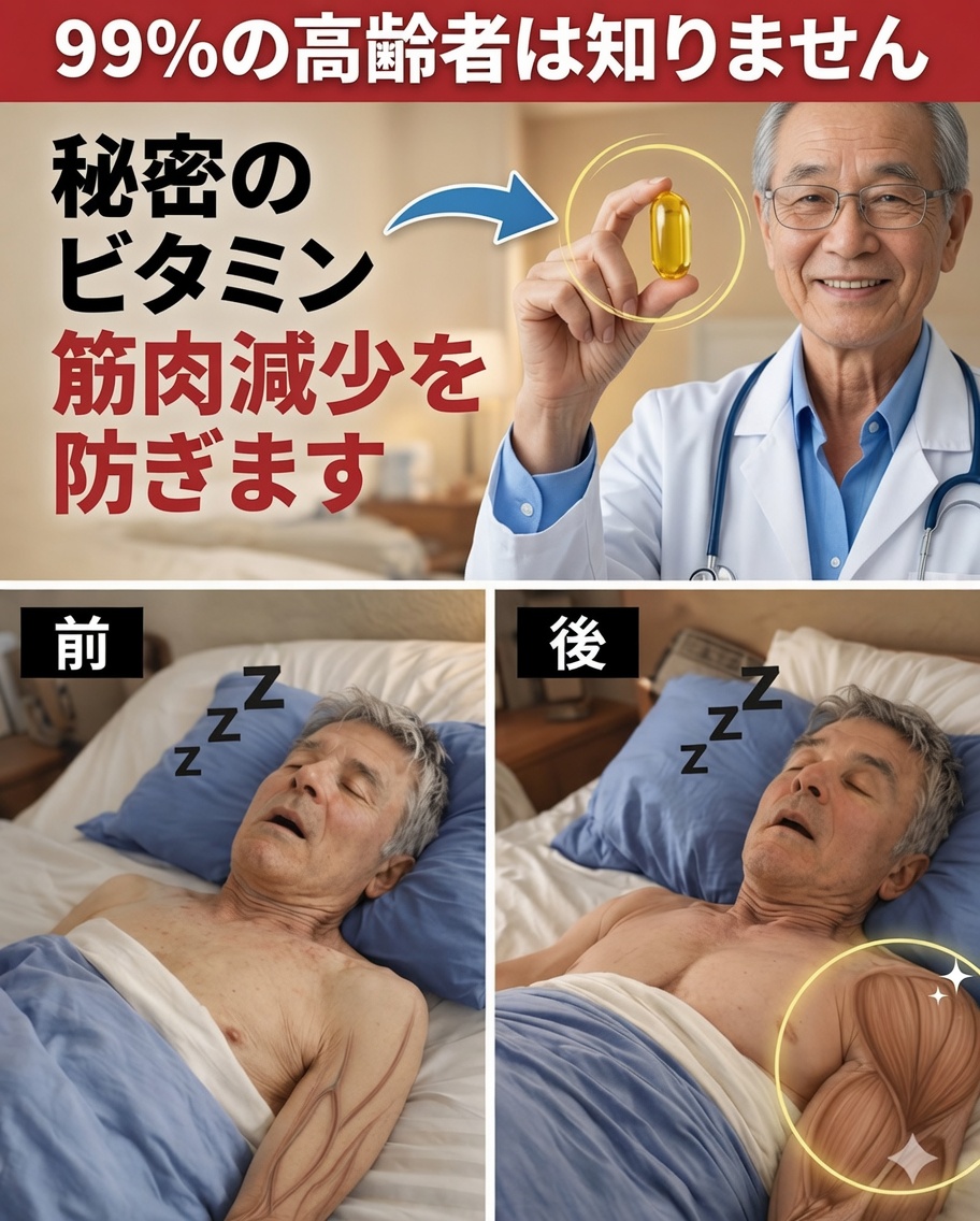 60歳以降の筋肉減少を予防するために摂るべき3つのビタミン：強さと自立を保とう