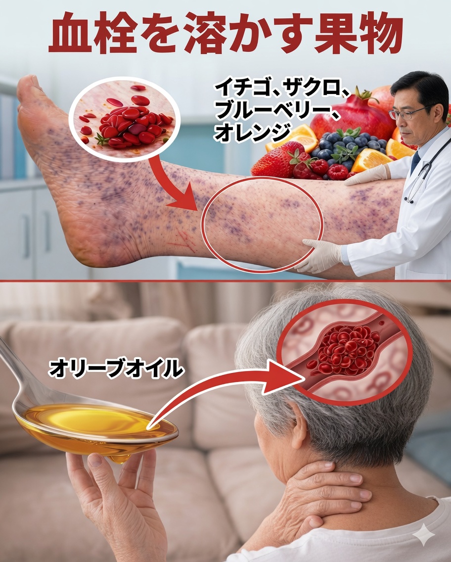 血栓を自然に溶かし、血行を改善するのに役立つ果物トップ8