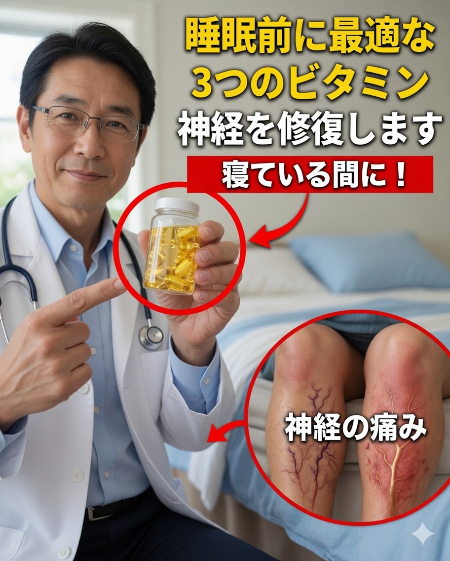 60歳以降の脚力を変える可能性がある夜のビタミン3選